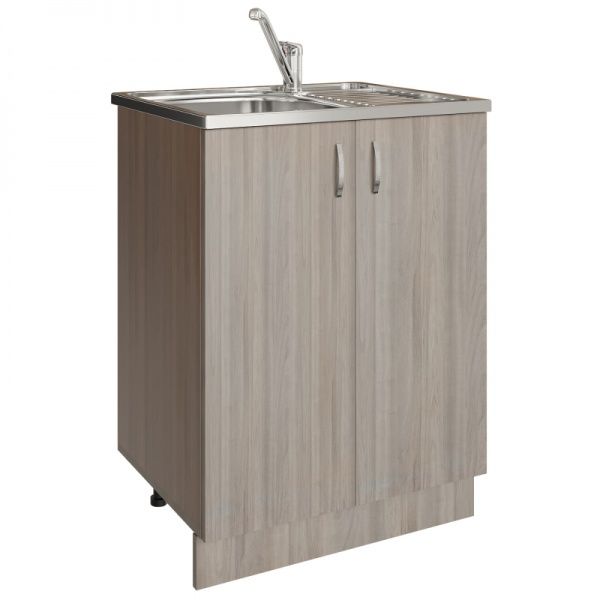 Тумба для накладной кухонной мойки 60 ЛДСПП шимо/ясень светлый