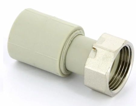 Муфта с накидной гайкой 25х3/4"   (серый) под пломбу, FD  (25/100)