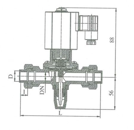 Вентиль 13с810р12Т (ПТ 26264) Ду15   (220В, переменный ток)
