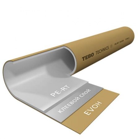 Труба для напольного отопления PE-RT/EVOH/PE-RT 20х2.0 золотая TEBO (бухта 100м)