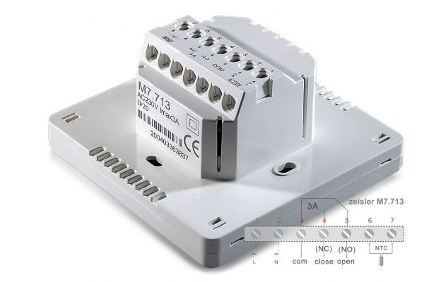 Хронотермостат электронный комнатный M7.713, 220В/3А (выносной датчик RTC03/3М в комплекте)