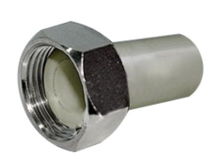 Штуцер с накидной гайкой PPRC 20х3/4"   (сер.) FD  (50/400)