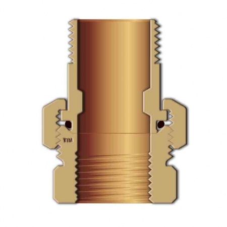 Соединитель ВН/НР прямой с накидной гайкой Ду 15 (латунь)