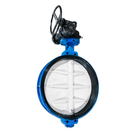 Затвор дисковый Ру16 Ду 800, с редуктором (чугунный, поворотный)