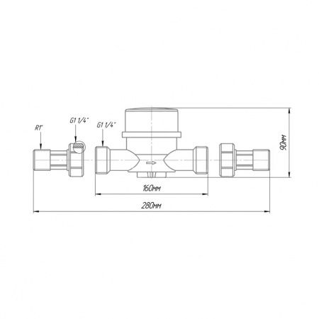 Счетчик воды "Норма" СВКМ-25 Г, L-160 (с присоединителями)