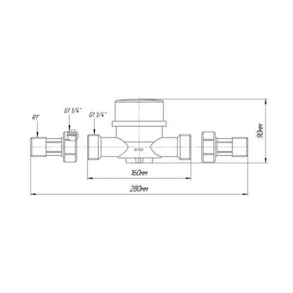 Счетчик воды "Норма" СВКМ-25 Г, L-160 (с присоединителями)