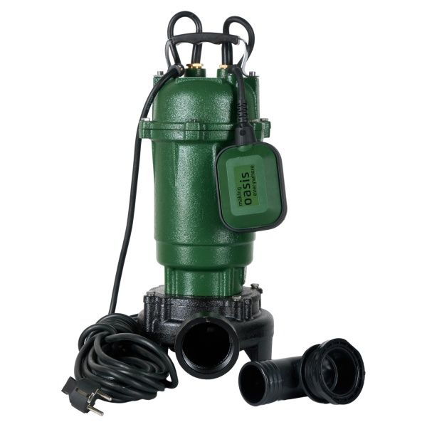 Фекальный насос F-1500R (1500Вт, Hmax-13 м, Qmax-415 л/мин, корпус двигателя - чугун)с реж. мех.