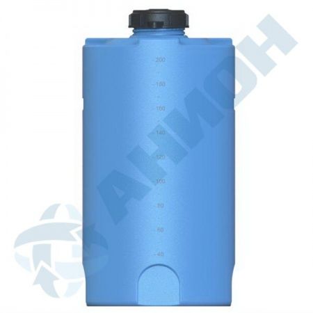Емкость ПЭ цилиндрическая синего цвета 220 л (220ЕК)
