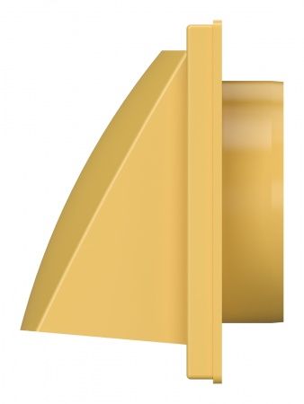 Выход стенной пластиковый D-100, 150х150мм, с клапанном (бежевый)