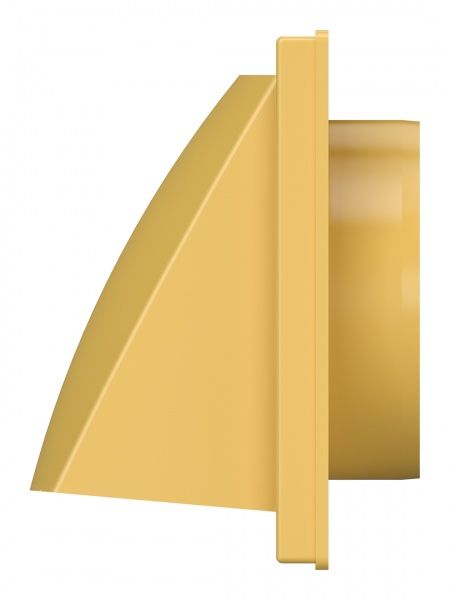 Выход стенной пластиковый D-100, 150х150мм, с клапанном (бежевый)