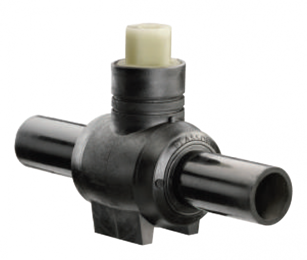 Кран шаровый ПЭ100 SDR11 Ду 32 с удлиннителем 1,2 - 2,0 м  Plasson