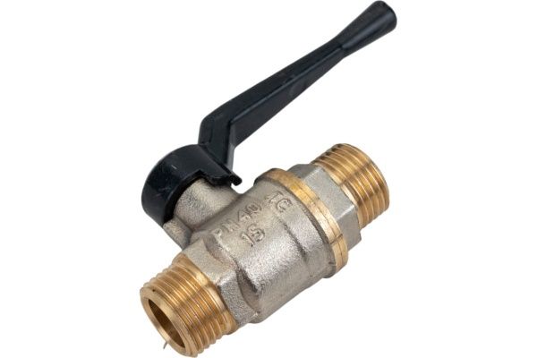 Кран никелированный 11б27п1 Ду 20 резьба/резьба "рычаг"   (серия - ГОСТ)