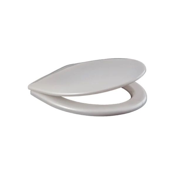 Сиденье белый перламутр, ширина 360мм, длина 410-440мм, крепление 160мм (с резин. амортизаторами)