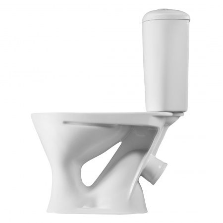 Унитаз "Версия" АНТИВСПЛЕСК, белый, 1 кн.арм., косой выпуск, нижн.подв., сид.полипр.