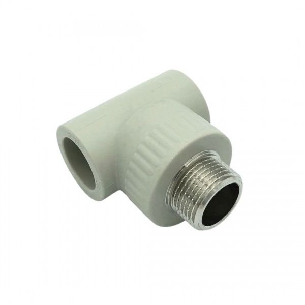 Тройник PPRC комбинированный НР 20х1/2"х20   (серый)