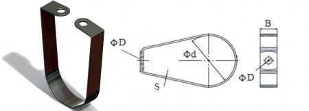 Подвес для труб ПТ (грушевидный сплинкерный, без гайки) 4" (108-166мм)