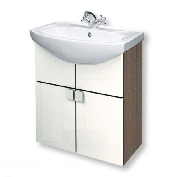 Умывальник мебельный "Элеганс 550" с переливом, без комплекта, 1 отверстие, белый