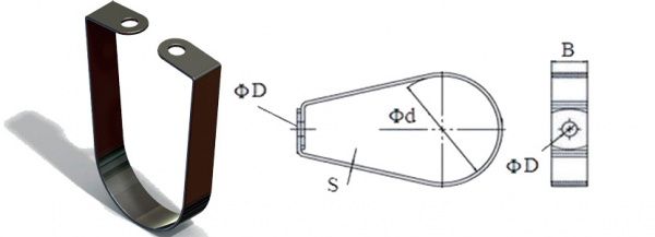 Подвес для труб ПТ (грушевидный сплинкерный, без гайки) 4" (108-166мм)