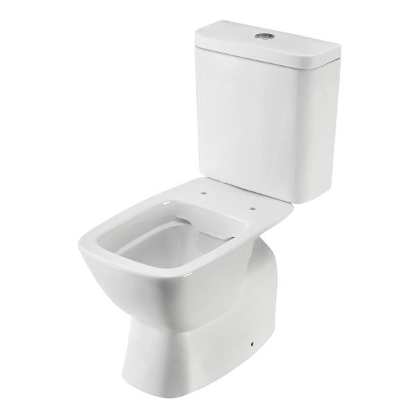 Унитаз Нео с бачком, белый, 2 х кн.арм., прямой выпуск, нижн.подв., сид.дюр.(тонкое), микр, Rimless