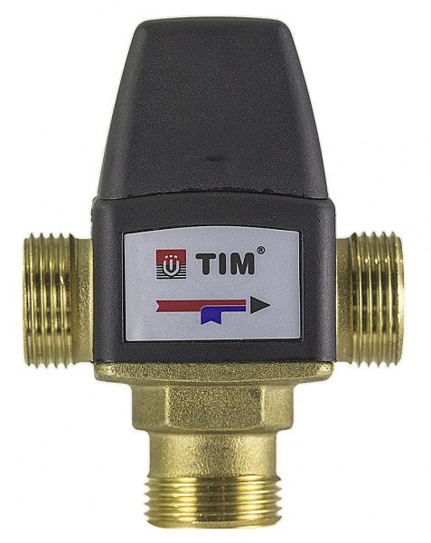 Клапан термостатический смесительный TIM НР 1" (Трег=35-60 оС, KVS 1.6)