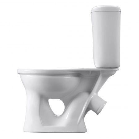 Унитаз "Виктория" АНТИВП., белый, 1 кн.арм., косой выпуск, нижн.подв., сид.полипр.