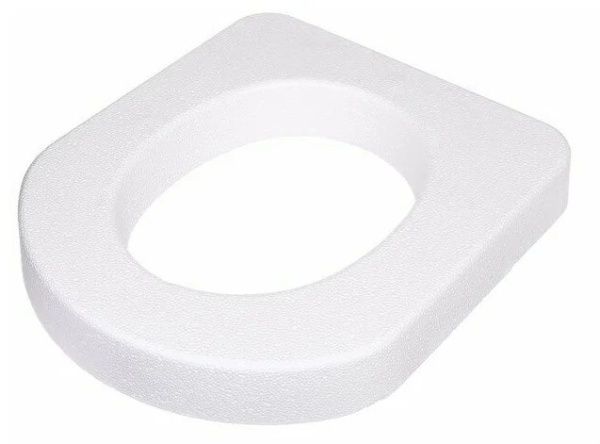 Сиденье белое дачное, ширина 370мм, длина 400мм (пенополиуретан)