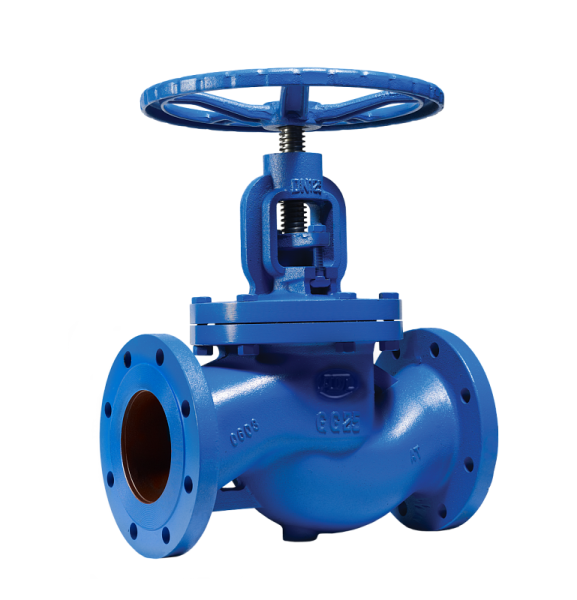 Вентиль KV16-050, Ду 50,  Ру-16,  Тмакс-300 °C (чугунный, фланцевый)