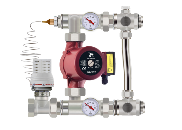 Насосно-смесительный узел TIM JH-1032 (под насос 130 мм, 1 1/2") /Без насоса/