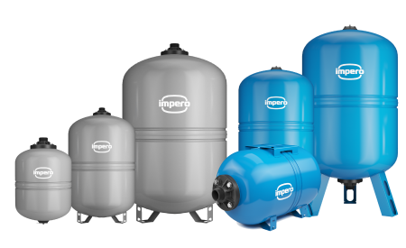 Бак для отопления WRV 30-Р (вертикальный), мембранный расширительный, без ножек, Impero