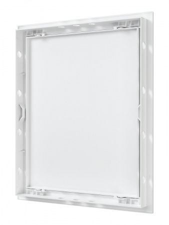 Дверца пластиковая АБС 318х418 (296х396) белая с фланцем