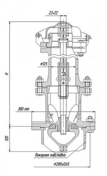 Гидрант пожарный чугунный Н=0,75 м