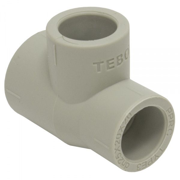 Тройник переходной PPRC 25х20х20   (cер.) Tebo (30/300)