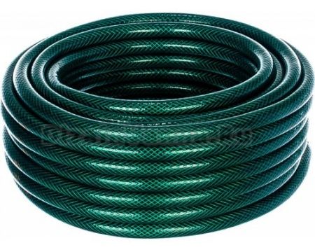 Шланг полив 3/4" (19мм) армир. 3слойн, ПВХ, "Военный" темно-зеленый (25м)