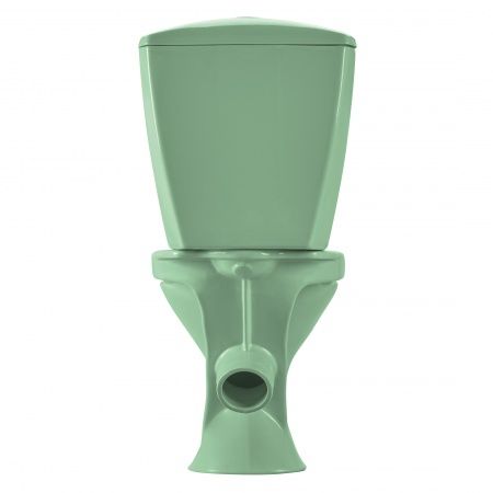 Унитаз "Версия" АНТИВСПЛЕСК, зеленый, 1 кн.арм., косой выпуск, нижн.подв., сид.полипр.