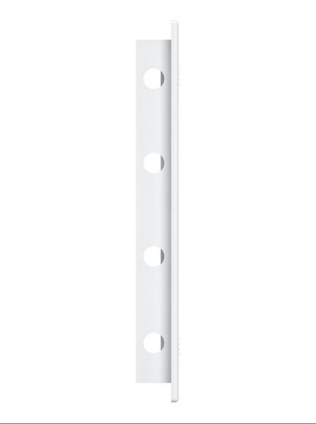 Дверца пластиковая АБС 218х218 (196х196) белая с фланцем, ручка