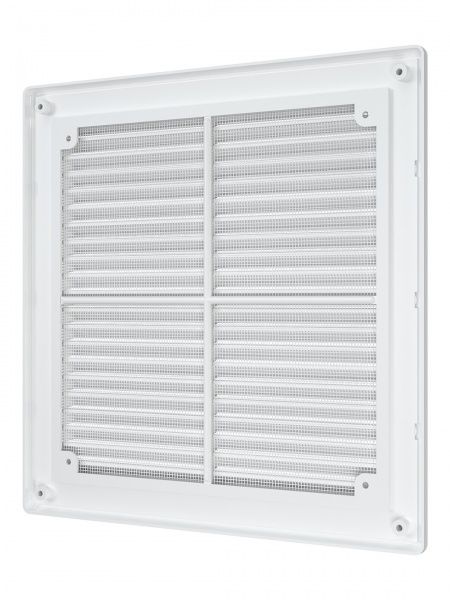 Решетка пластиковая 249х249, белая, сетка, разъемная