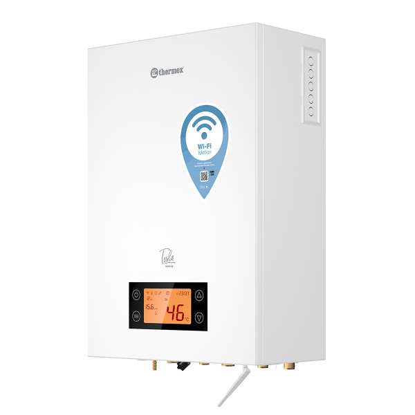 Котел электрический TESLA 12-24 WI-FI (Double) (двухконтурный, 24 кВт, 380В, насос, р/бак, ЖК диспл)