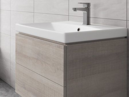 Умывальник мебельный "Como 60" с переливом, без комплекта, 1 отверстие, белый