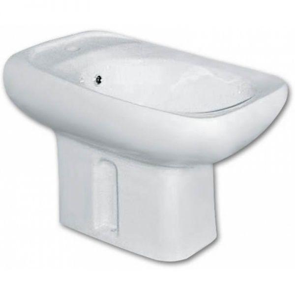 Биде "Альфана" белое, перелив, 1 отверстие под смеситель, без обвязки