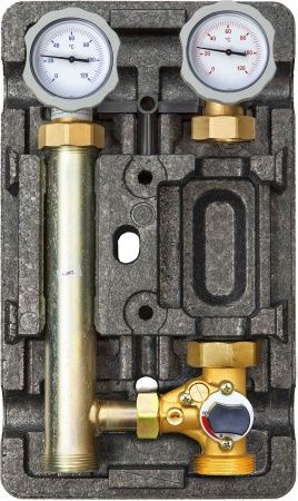 Насосная группа быстрого монтажа 1", с трехходовым клапаном, без насоса в тепл/изол ZEISSLER (ЛЕВАЯ)