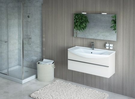 Умывальник мебельный "Стиль-1050" с переливом, без комплекта, 1 отверстие, белый