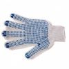 Перчатки х/б, ПВХ "точка" 4 нити, белые (пара)