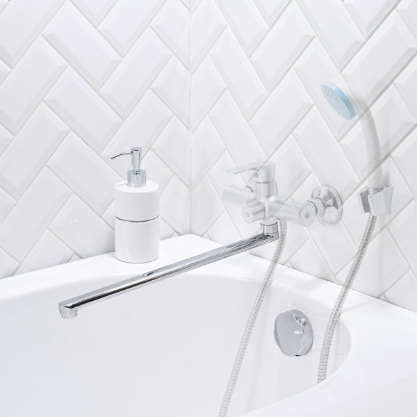 Излив плоский смесителя ванна/душ плоский 40см, с аэратором, РМС