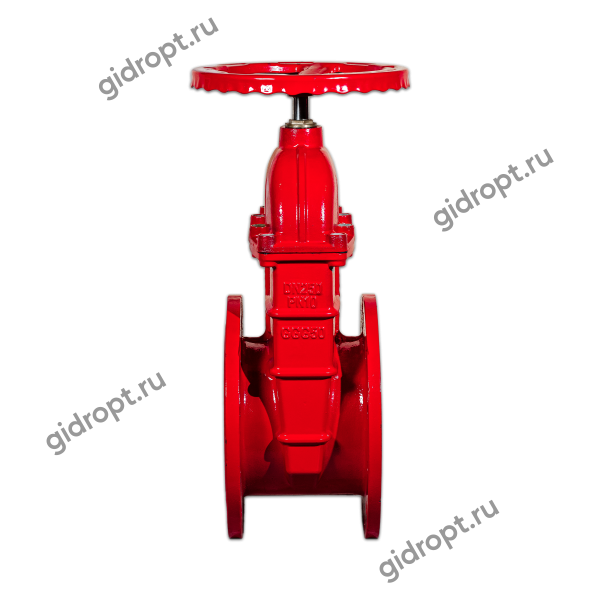 Задвижка 30ч39р Ду 300 Ру10  Tmax-120 оС (с гайкой, ЛАТУННАЯ гайка на клине) КРАСНАЯ