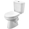 Унитаз Анимо с бачком, белый, 1 кн.арм., косой выпуск, нижн.подв., сиденье полипропилен