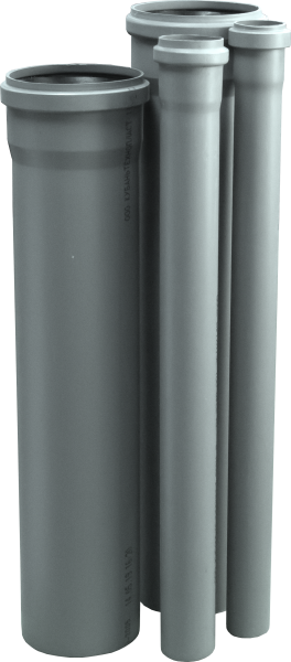 Труба РР канализационная 50х1,8 (2000)   (сер/бел)