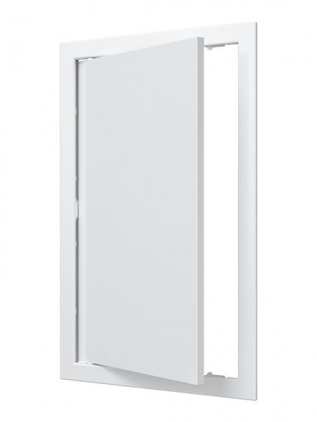 Дверца пластиковая АБС 318х518 (296х496) белая с фланцем