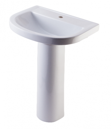 Умывальник "Стандарт-56" без перелива, без комплекта, 1 отверстие, белый