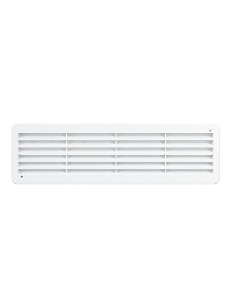 Решетка переточная пластиковая 450х131х35мм, белая (2 штуки)