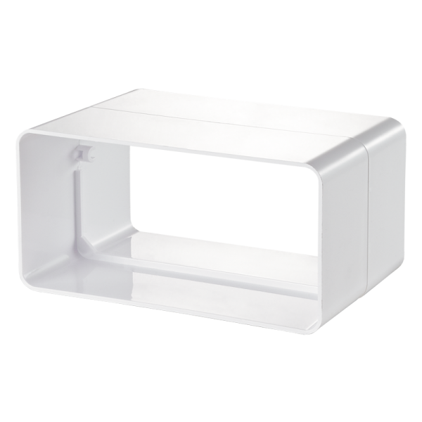 Соединитель прямоугольных каналов 55*110 мм. пластиковый, белый